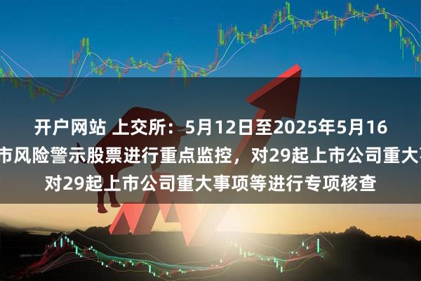 开户网站 上交所：5月12日至2025年5月16日，对*ST锦港等退市风险警示股票进行重点监控，对29起上市公司重大事项等进行专项核查