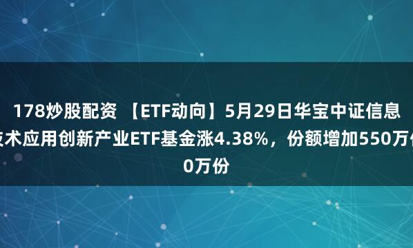 178炒股配资 【ETF动向】5月29日华宝中证信息技术应用创新产业ETF基金涨4.38%，份额增加550万份